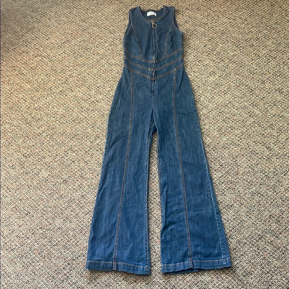 Denim Sleeveless Jumpsuit
